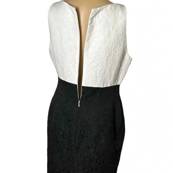 Jones & Co dress,women size 8 .Black & White,Colorblock,textured ,event,career - Picture 4 of 12